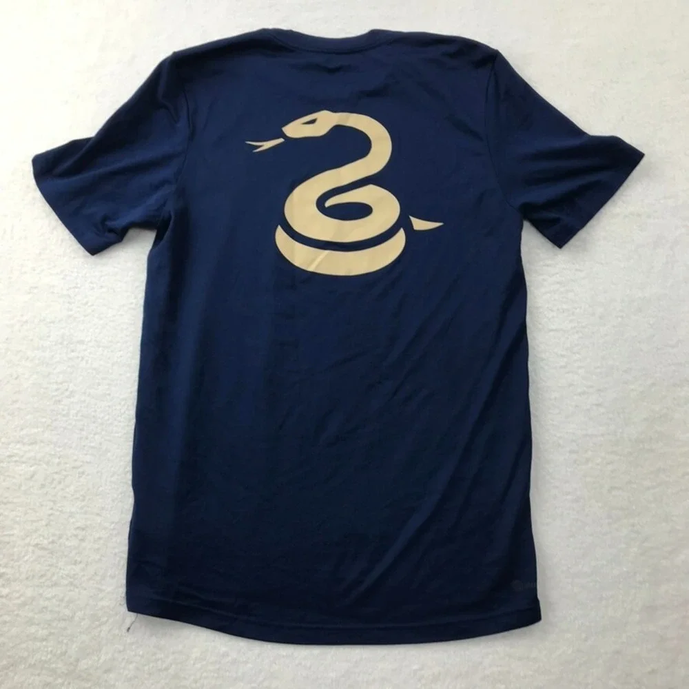 Philadelphia Union Shirt Mens Small Blue Adidas Performance Camo Logo Snake MLS